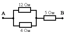 Сопротивление участка цепи изображенного на рисунке равно 12 ом 4 ом 5 ом